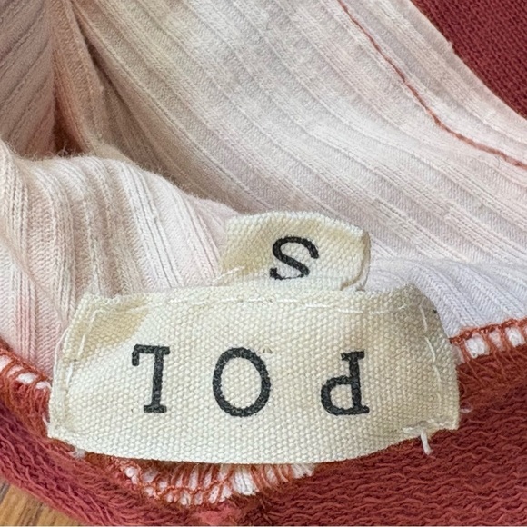 POL Boho Multimedia Tiered Tie Dye Inset Zip Tunic Hooded Jacket Hoodie BWT845 S - Picture 16 of 16